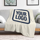 Custom Cream Blue Blanket
