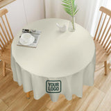 Custom Cream Blue Green Round Table Cloth