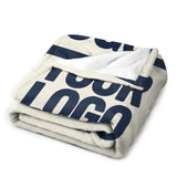 Custom Cream Blue Blanket
