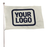 Custom Cream Navy Flag
