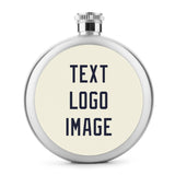 Custom Cream Navy Hip Flask