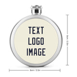 Custom Cream Navy Hip Flask