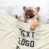 Custom Cream Navy Pet Blanket