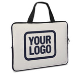 Custom Cream Navy Laptop Bag