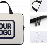 Custom Cream Navy Laptop Bag