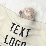 Custom Cream Navy Pet Blanket