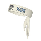 Custom Cream Light Blue Headband