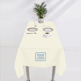 Custom Cream Navy Square Table Cloth