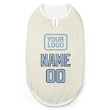 Custom Cream Light Blue Pet Vest