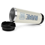 Custom Cream Light Blue Stainless Steel Water Cup