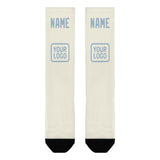 Custom Cream Light Blue Knee-High Sock