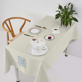 Custom Cream Navy Square Table Cloth