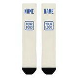 Custom Cream Sky Blue Knee-High Sock