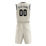 Custom Cream Navy Basketball Set