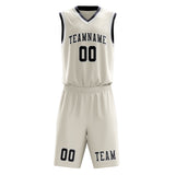 Custom Cream Navy Basketball Set