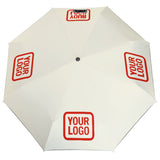 Custom Cream Orange Red Automatic Umbrella