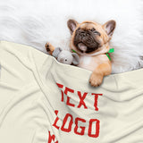 Custom Cream Orange Red Pet Blanket
