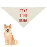 Custom Cream Orange Red Pet Scarf