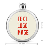Custom Cream Orange Red Hip Flask