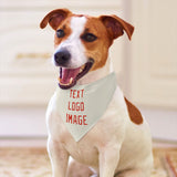 Custom Cream Orange Red Pet Scarf