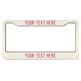 Custom Cream Pink License Plate Frame