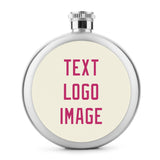 Custom Cream Pink Hip Flask