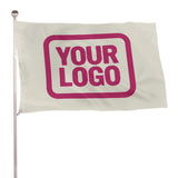 Custom Cream Pink Flag