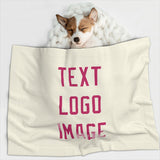 Custom Cream Pink Pet Blanket