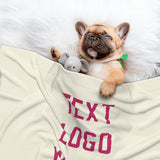 Custom Cream Pink Pet Blanket