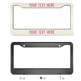 Custom Cream Pink License Plate Frame