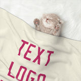 Custom Cream Pink Pet Blanket