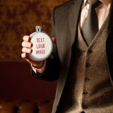 Custom Cream Pink Hip Flask