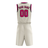 Custom Cream Pink Basketball Set