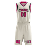 Custom Cream Pink Basketball Set