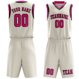 Custom Cream Pink Basketball Set