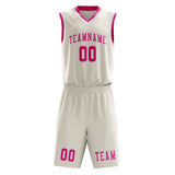Custom Cream Pink Basketball Set