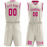 Custom Cream Pink Basketball Set