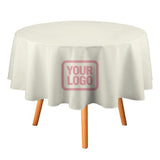 Custom Cream Light Pink Round Table Cloth