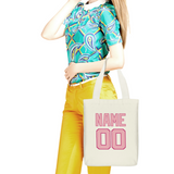 Custom Cream Light Pink Canvas Tote Bag