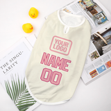 Custom Cream Light Pink Pet Vest