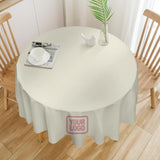 Custom Cream Light Pink Round Table Cloth