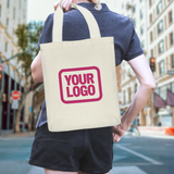 Custom Cream Light Pink Canvas Tote Bag