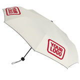 Custom Cream Red Automatic Umbrella