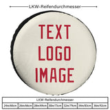 Custom Cream Red Truck Tires
