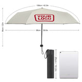Custom Cream Red Automatic Umbrella
