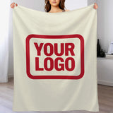 Custom Cream Red Blanket