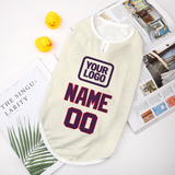 Custom Cream Purple Pet Vest