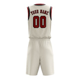 Custom Cream Red Basketball Set