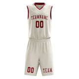 Custom Cream Red Basketball Set