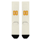 Custom Cream Gold Knee-High Sock